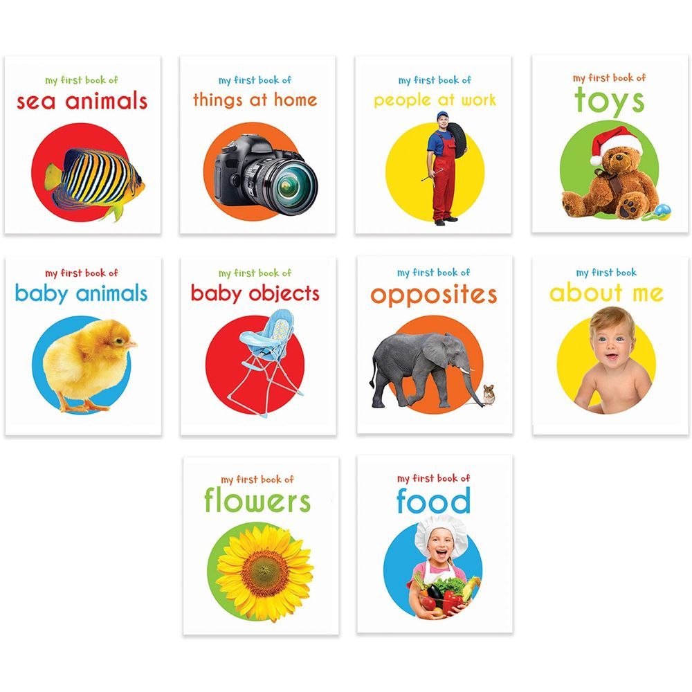 مجموعة كتب My First Library Pack 2: Boxset of 10 Board Books