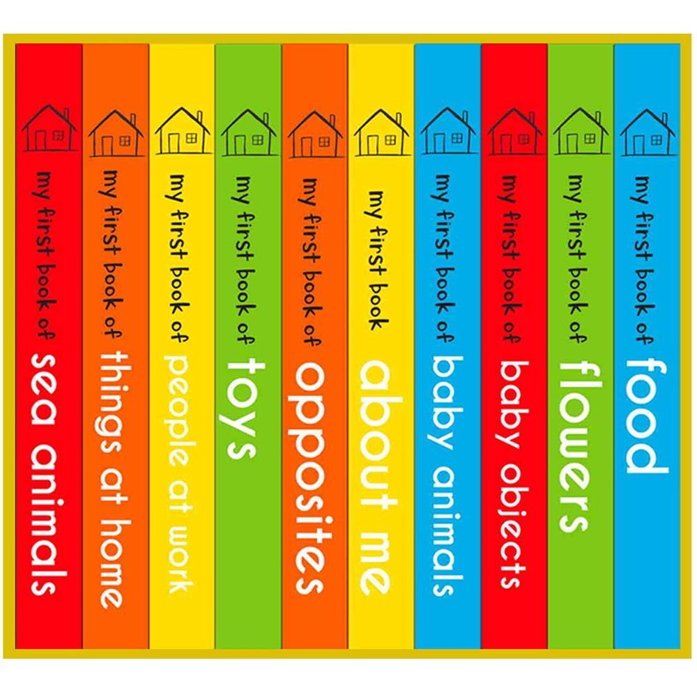 مجموعة كتب My First Library Pack 2: Boxset of 10 Board Books