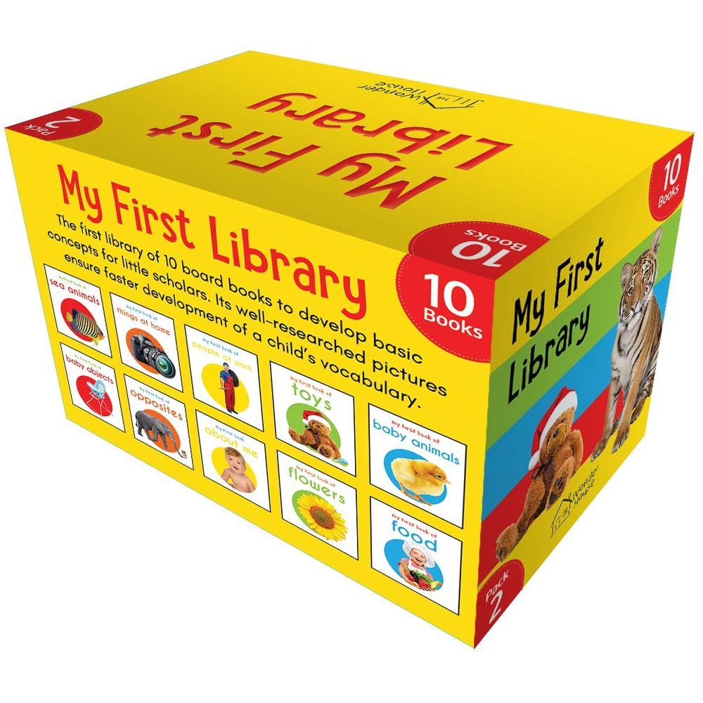 مجموعة كتب My First Library Pack 2: Boxset of 10 Board Books