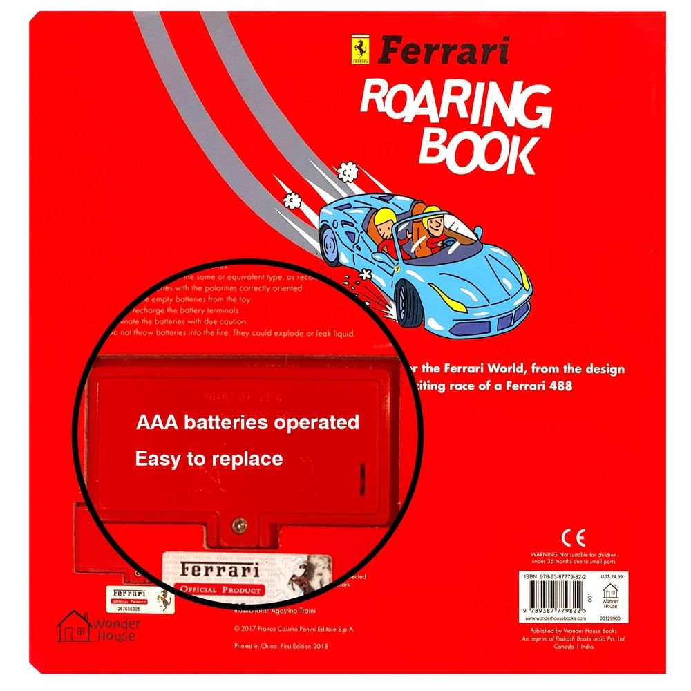  كتاب ferrari roaring book: illustrated sound board book