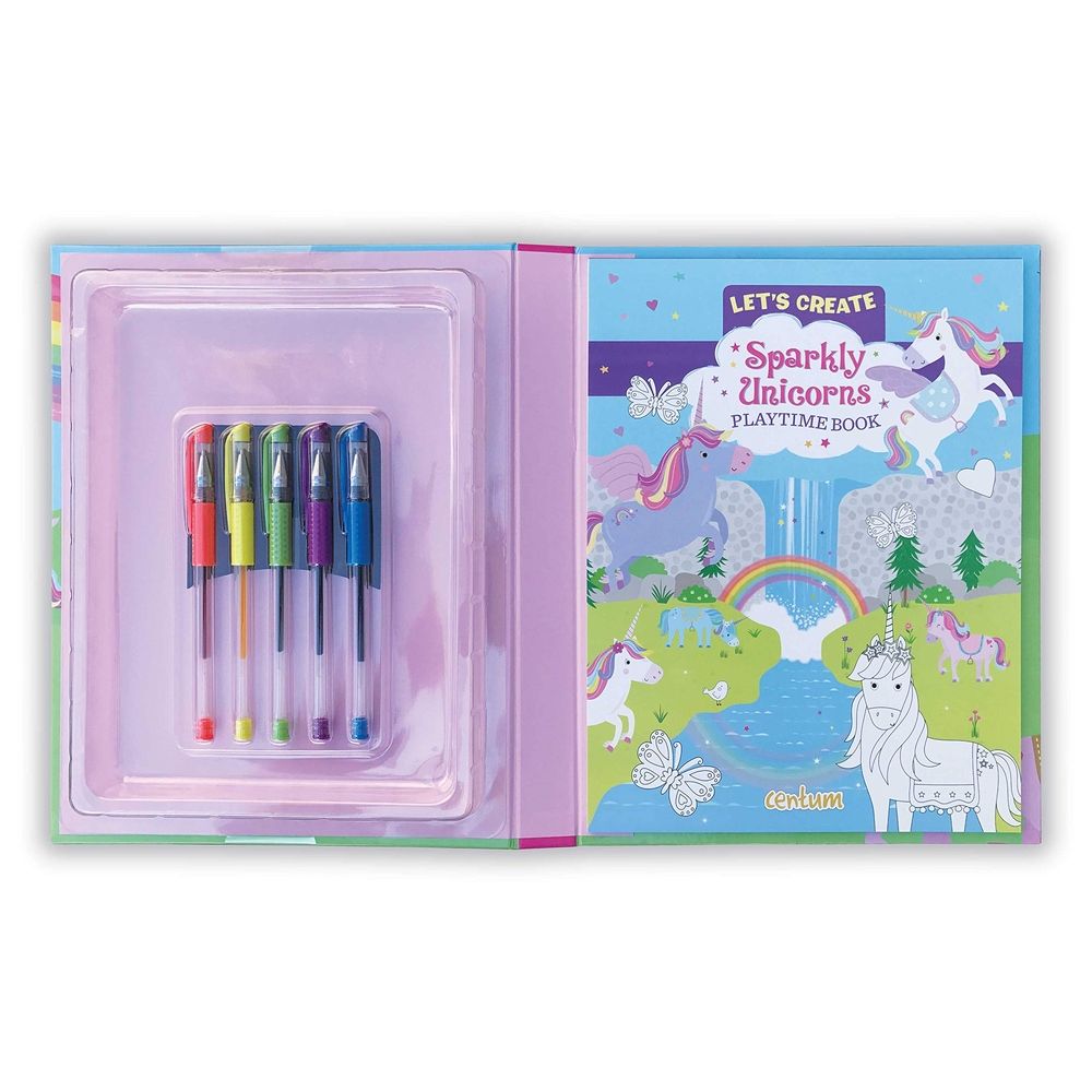 كتاب وأقلام تلوين Let's Create - Sparkly Unicorns