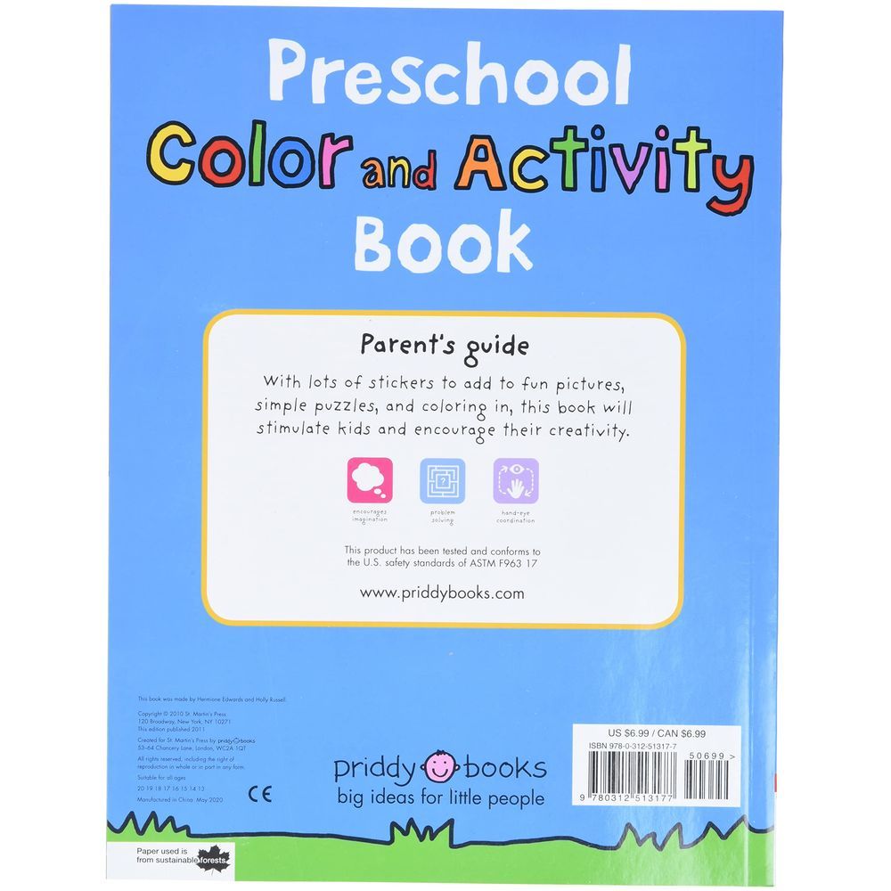 كتاب الأنشطة Preschool Color and Activity Book