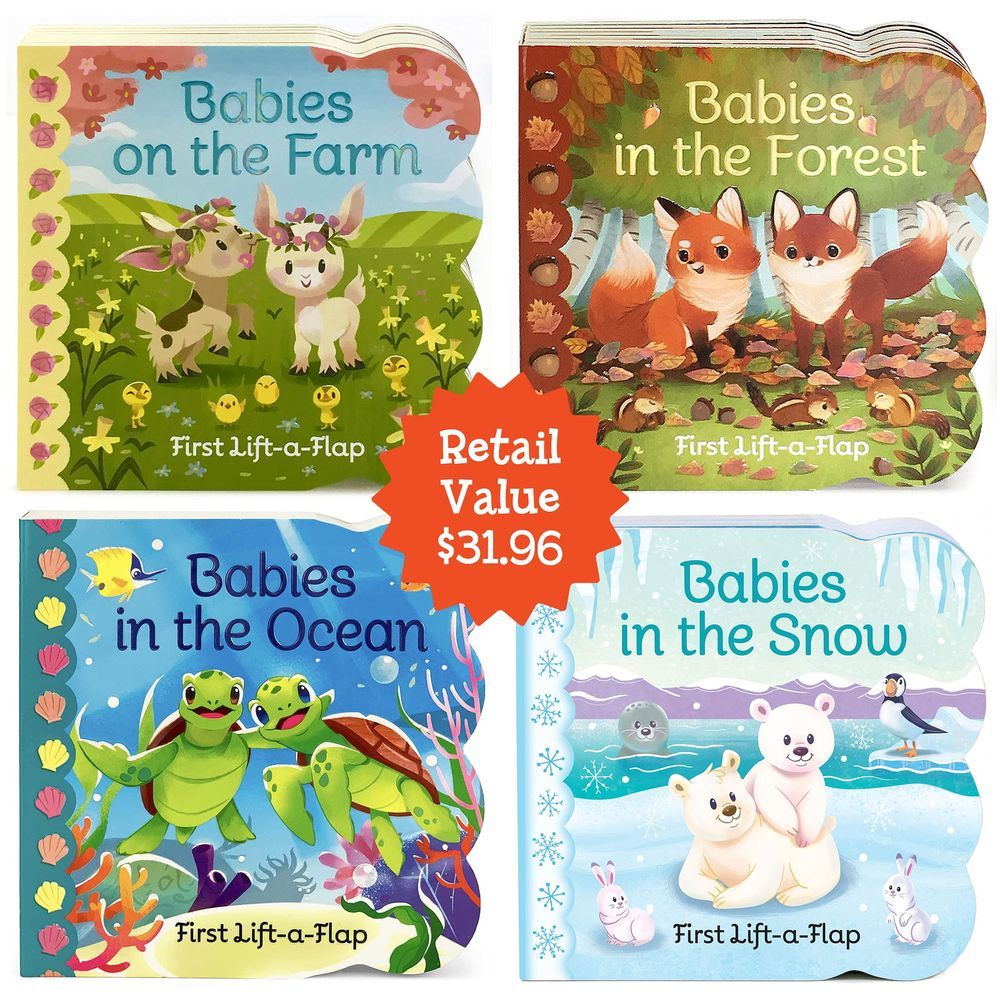  كتاب animal babies - set of 4 books