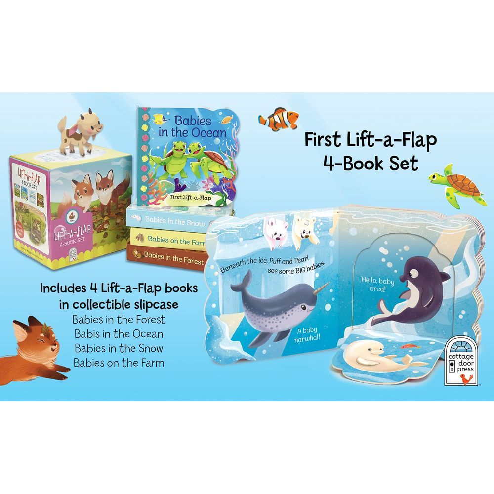  كتاب animal babies - set of 4 books