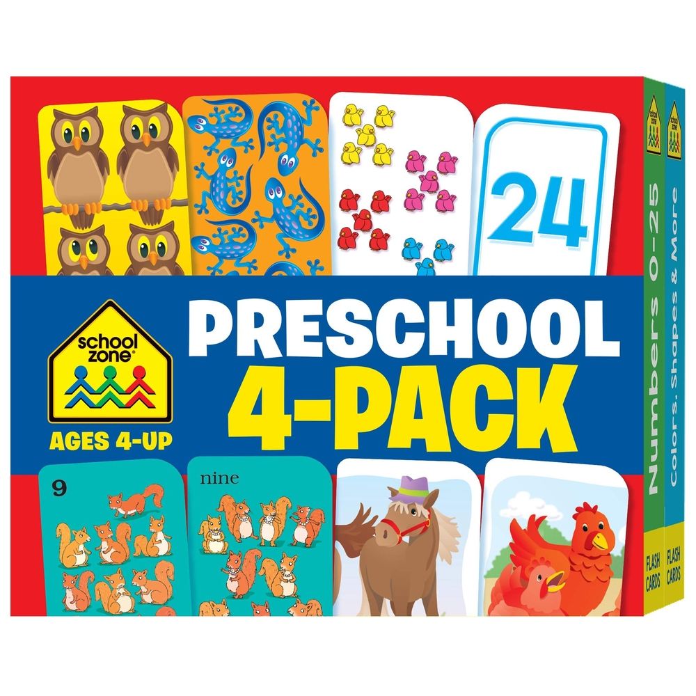  كتاب preschool flash card 4-pack