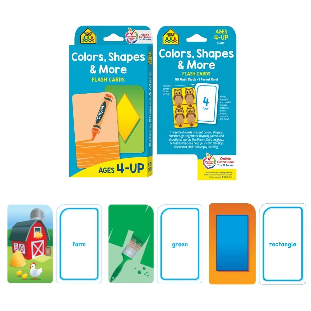  كتاب preschool flash card 4-pack