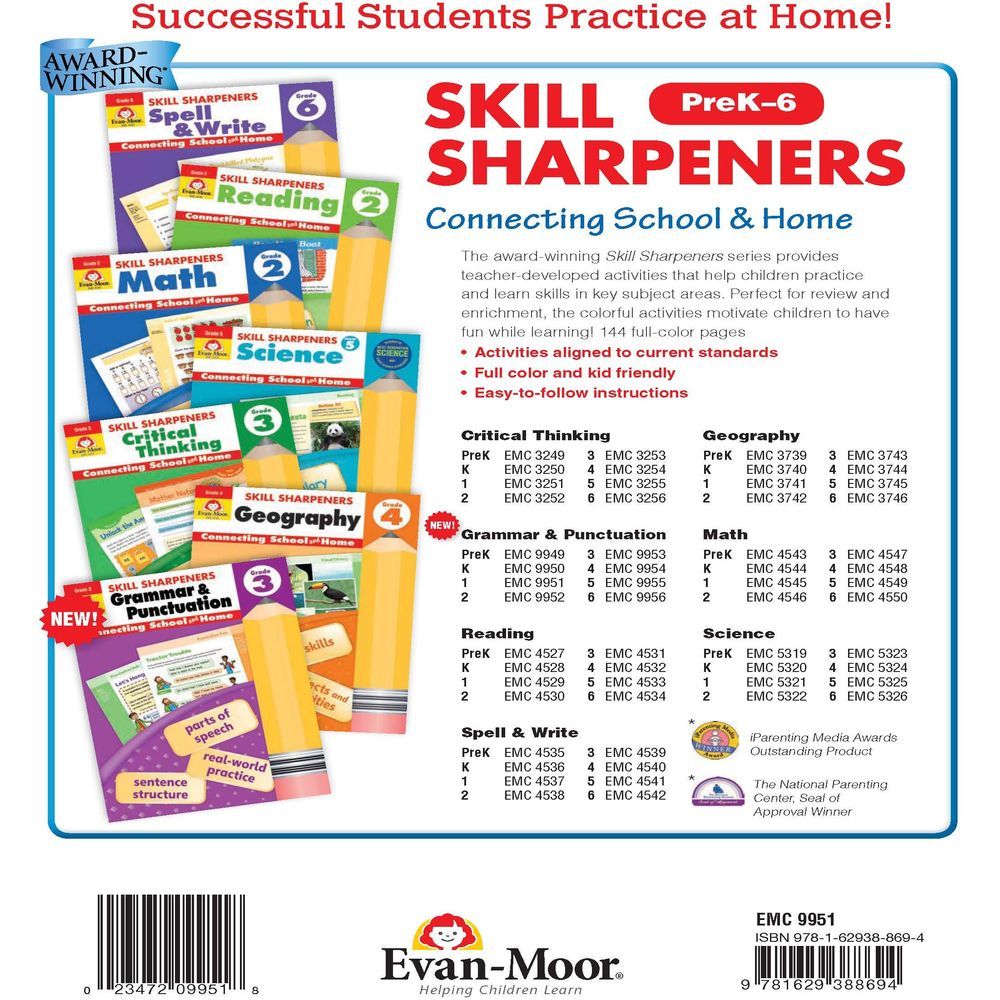  كتاب skill sharpeners grammar and punctuation: grade 1