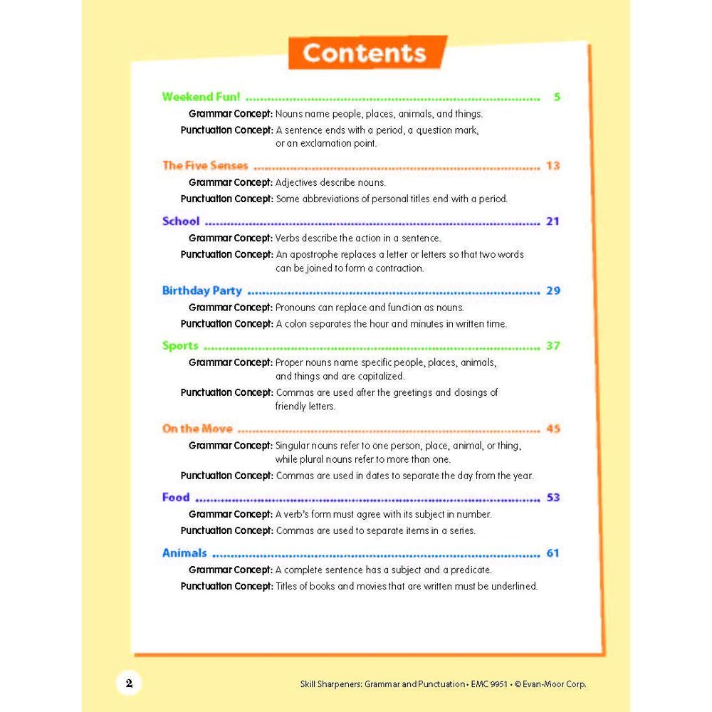  كتاب skill sharpeners grammar and punctuation: grade 1