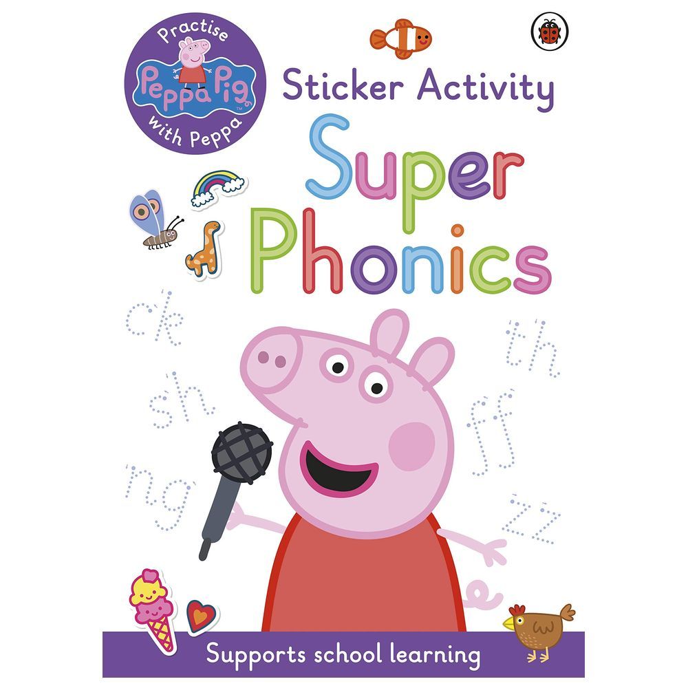  كتاب peppa pig: practise with peppa: super phonics: sticker book