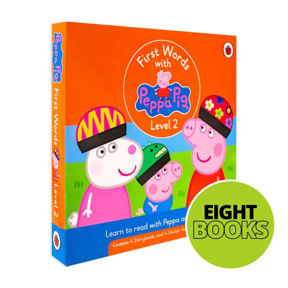  كتاب first words with peppa level 2: box set of 8 books