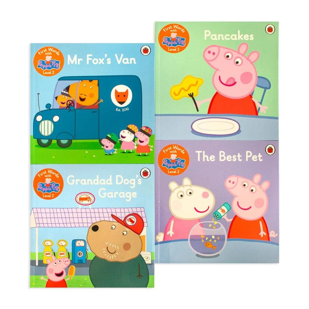  كتاب first words with peppa level 2: box set of 8 books