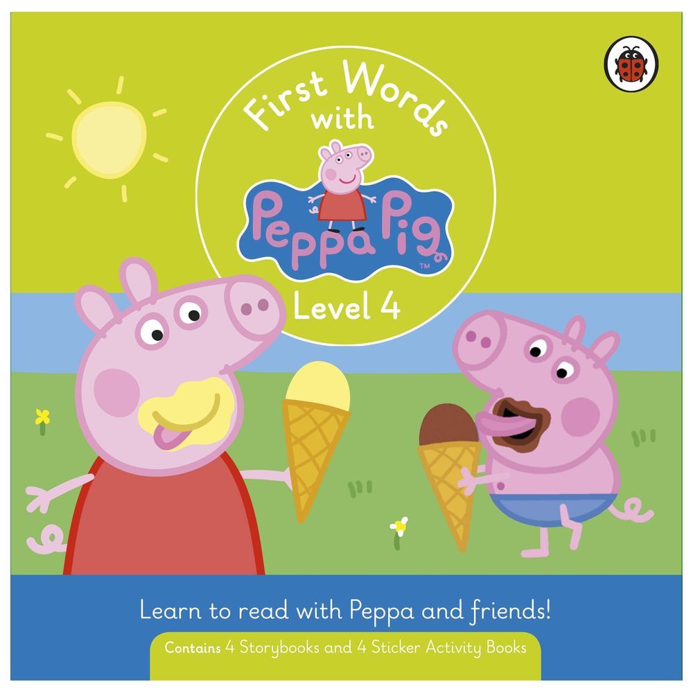  كتاب first words with peppa level 4: box set of 8 books