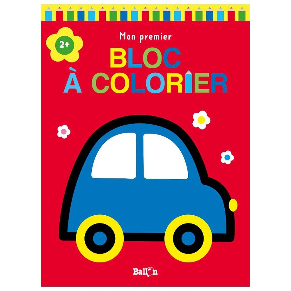 Mon Premier Bloc A Colorier 2+ (Voiture)