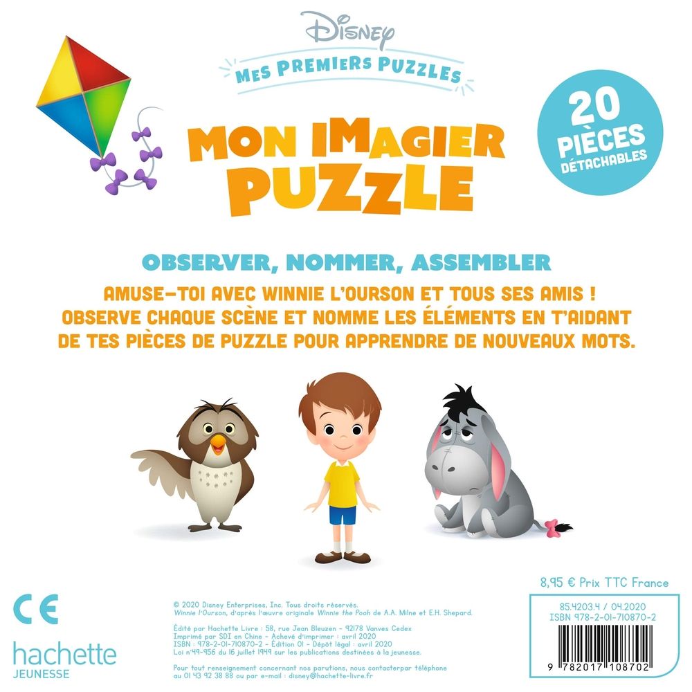 Disney Baby - Mes Premiers Puzzles - Mon Imagier Puzzle Winnie Et Ses Amis