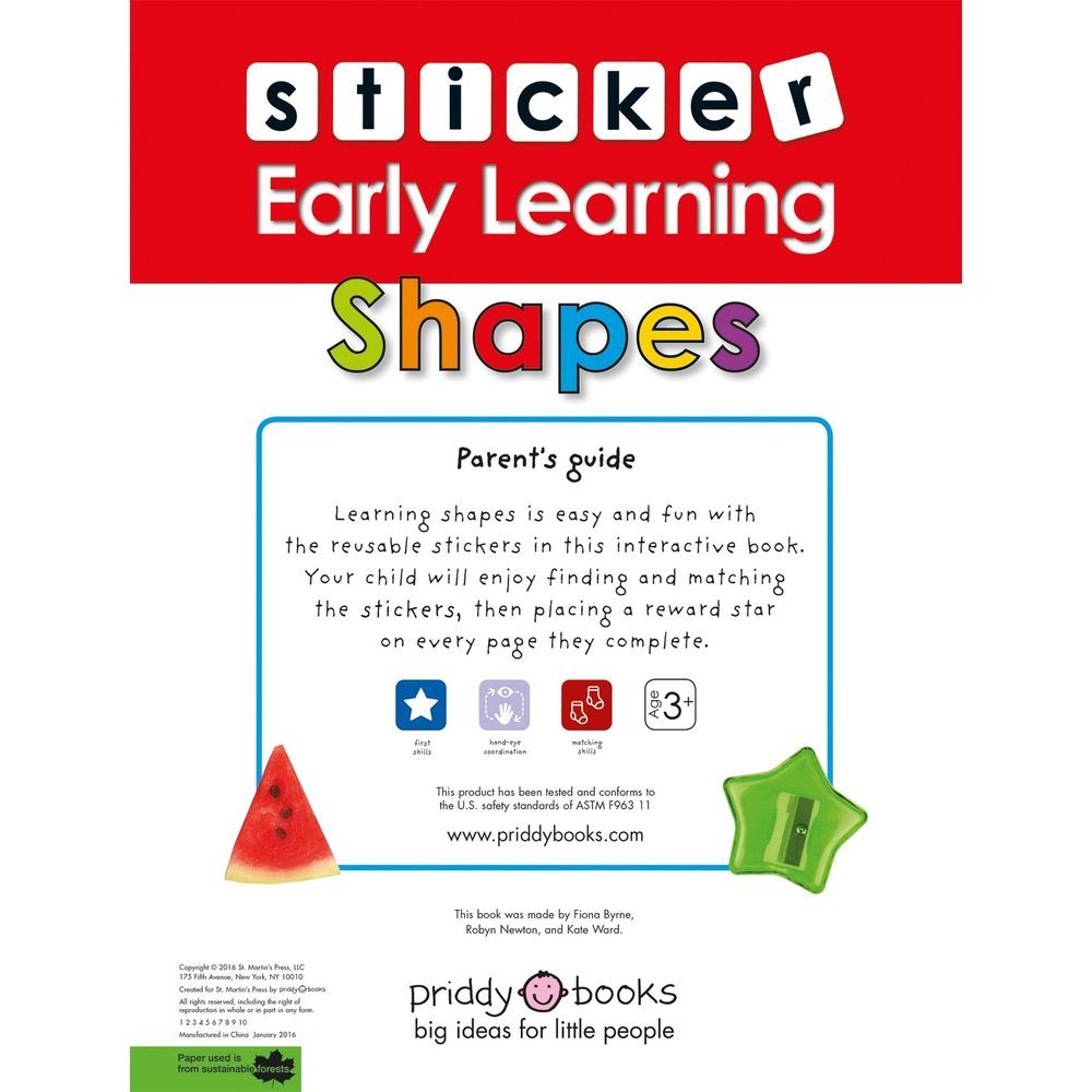 كتاب الملصقات Sticker Early Learning: Shapes