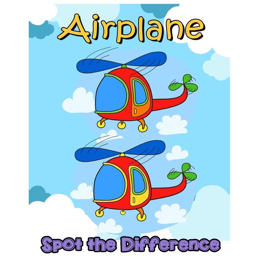  كتاب airplane spot the difference: activity book for kids 30 airplane find difference puzzles for kids