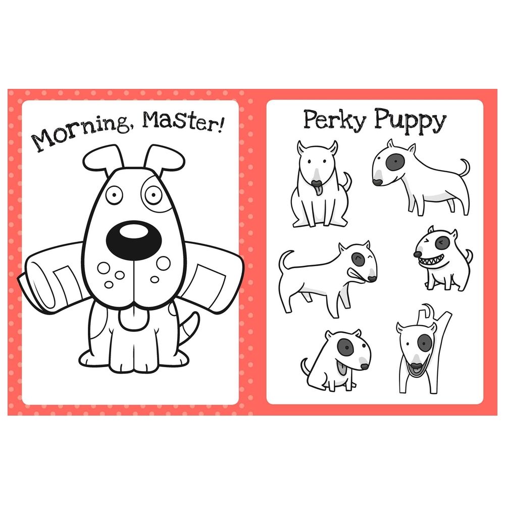  كتاب the too cute coloring book: puppies