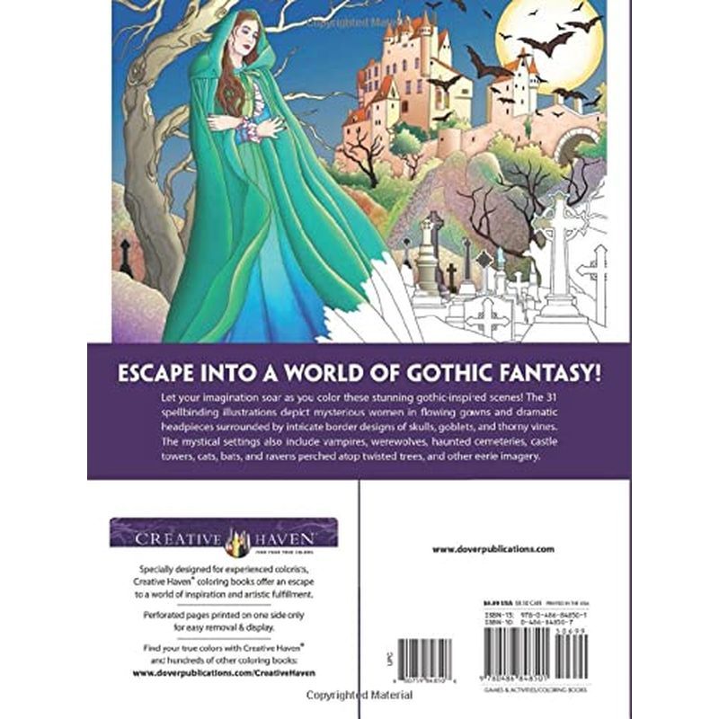 Creative Haven Gothic Fantasy Coloring Book