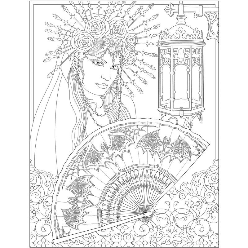 Creative Haven Gothic Fantasy Coloring Book