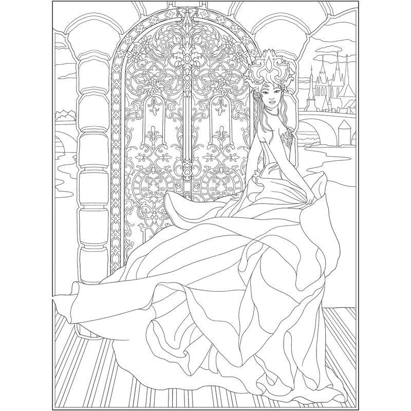 Creative Haven Gothic Fantasy Coloring Book