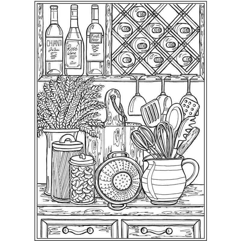 Creative Haven Country Kitchen Charm Coloring Book