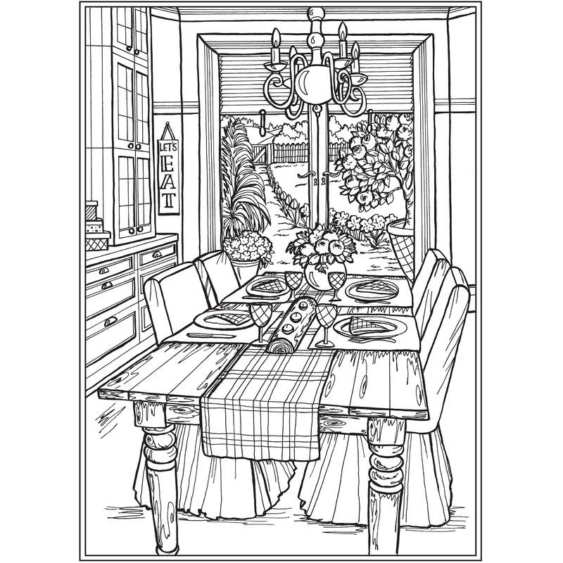 Creative Haven Country Kitchen Charm Coloring Book