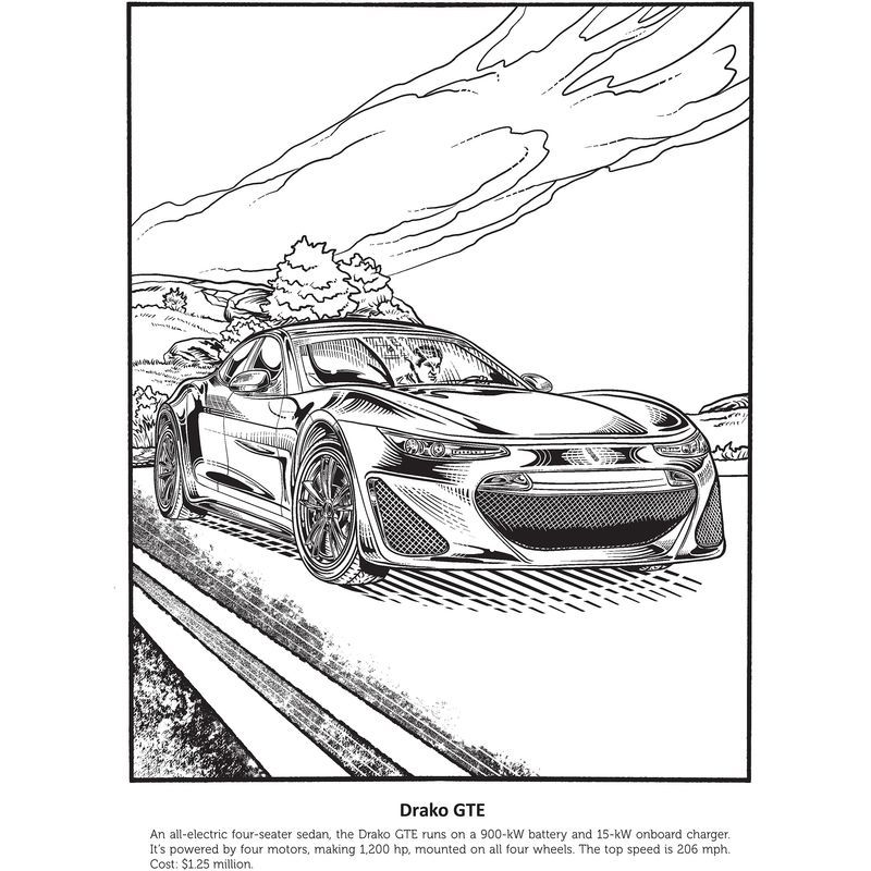 Supercars Coloring Book