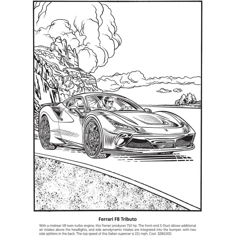 Supercars Coloring Book