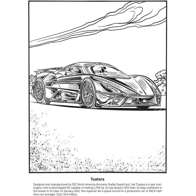 Supercars Coloring Book