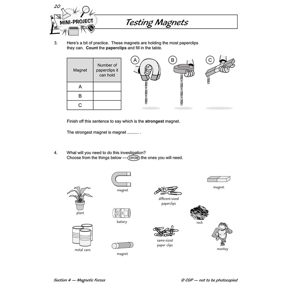  كتاب ks2 science year three workout: light & forces