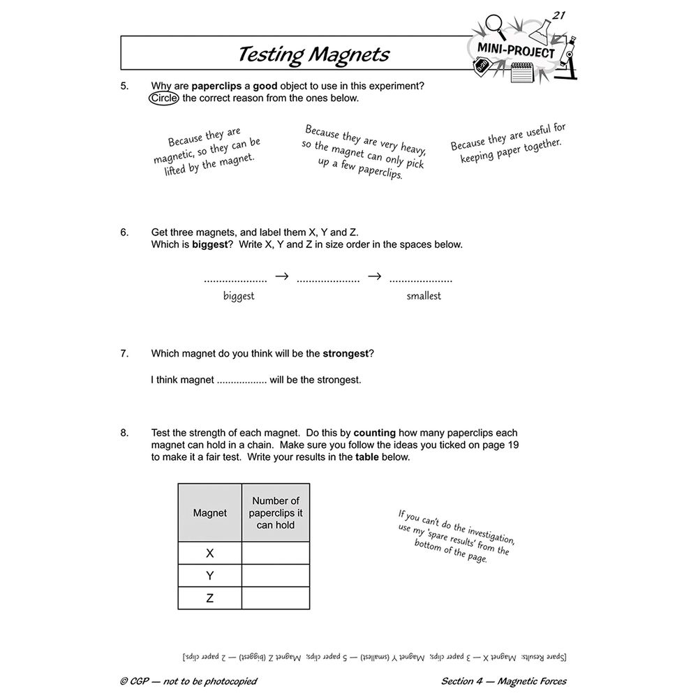  كتاب ks2 science year three workout: light & forces