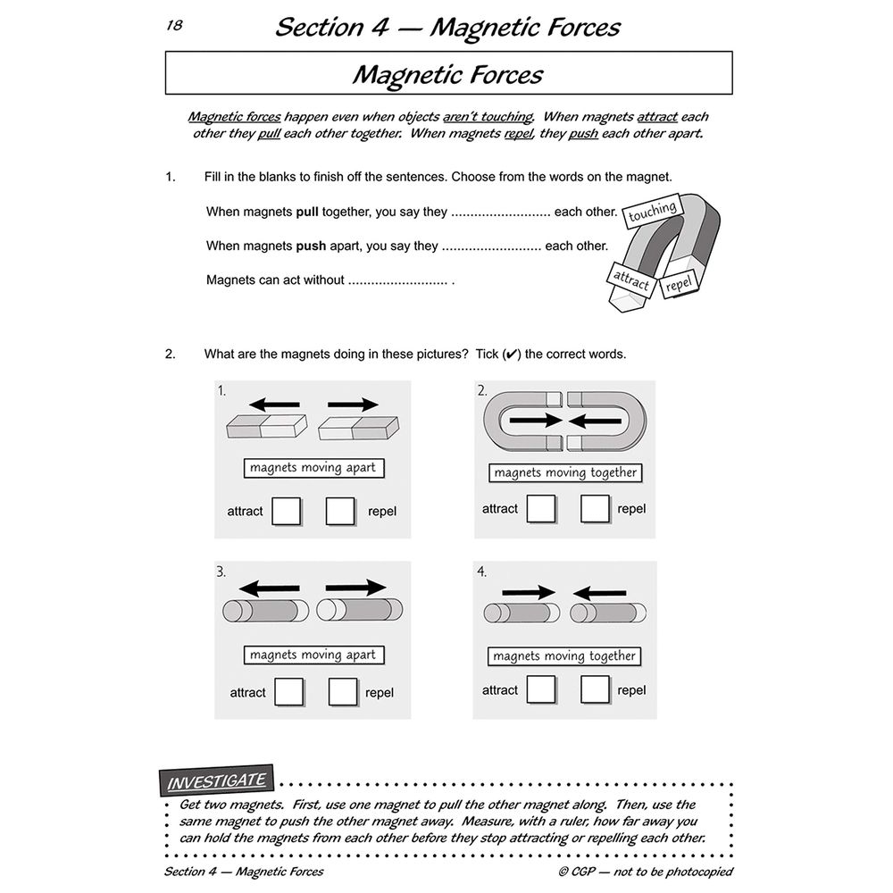  كتاب ks2 science year three workout: light & forces