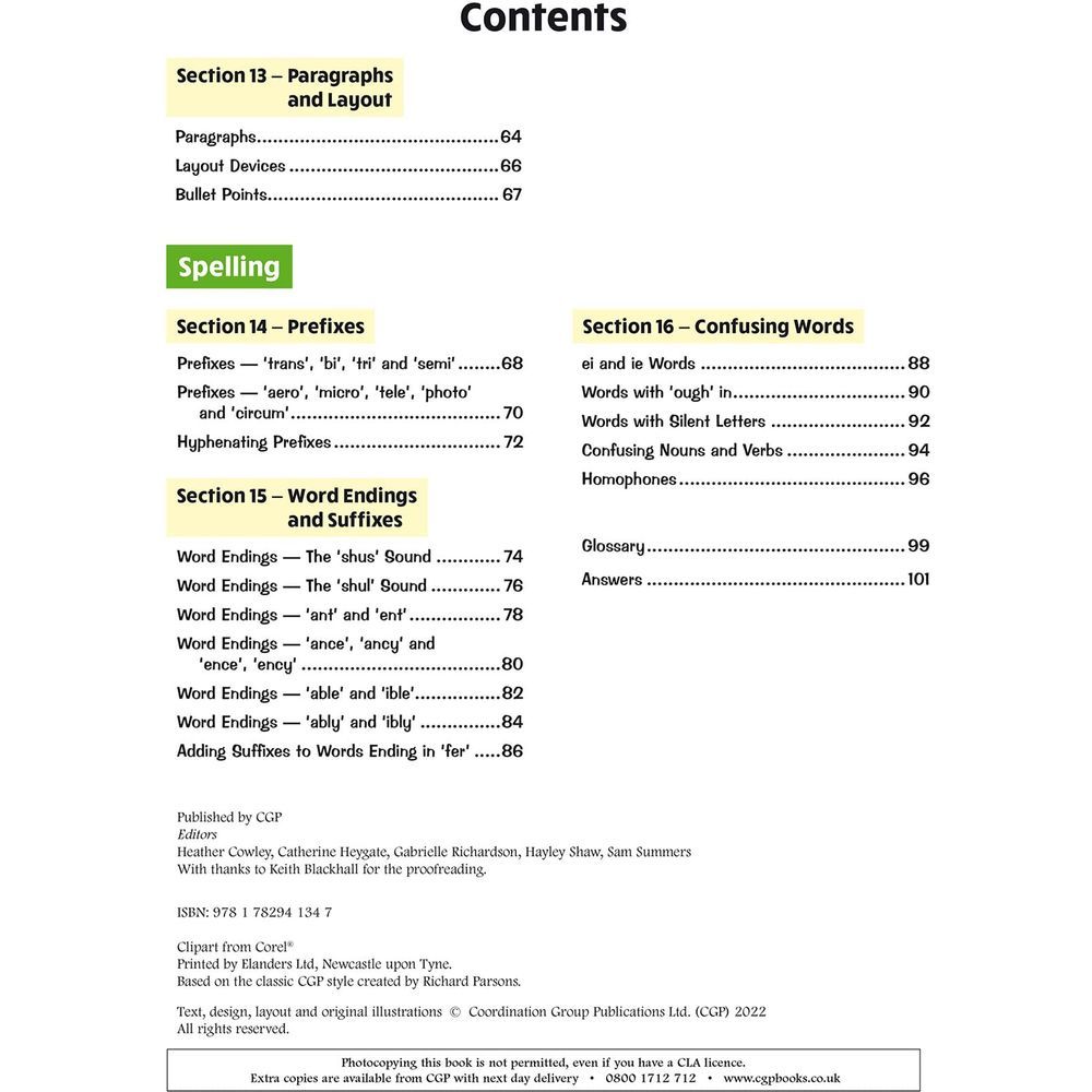  كتاب ks2 english grammar, punctuation & spelling: year 6