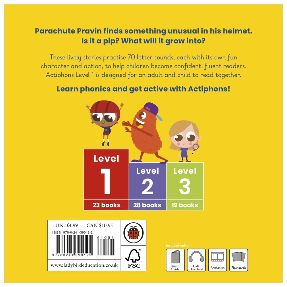 Actiphons Level 1 Book 4 Parachute Pravin: Learn Phonics And Get Active With Actiphons!