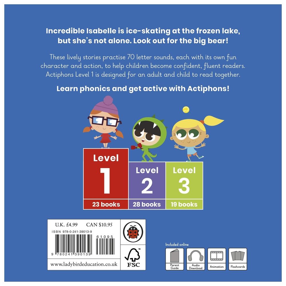  كتاب actiphons level 1 book 5 incredible isabelle: learn phonics and get active with actiphons!