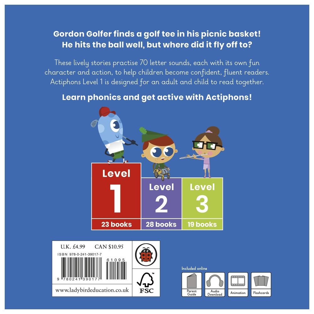  كتاب actiphons level 1 book 9 gordon golfer: learn phonics and get active with actiphons!