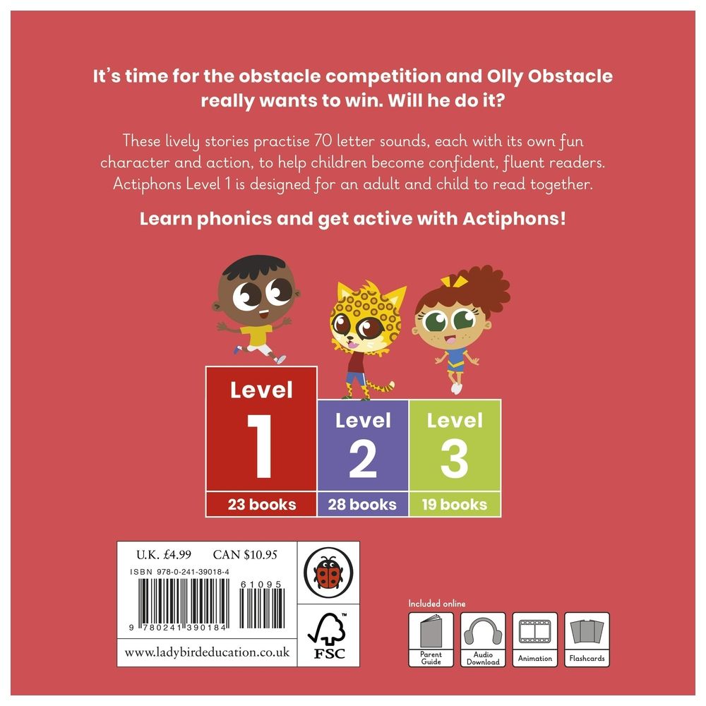  كتاب actiphons level 1 book 10 olly obstacle: learn phonics and get active with actiphons!