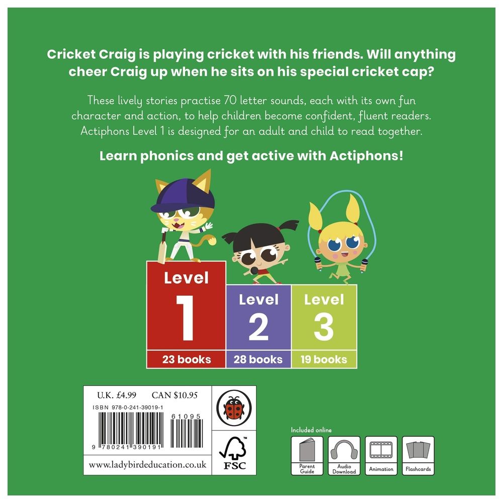  كتاب actiphons level 1 book 11 cricket craig: learn phonics and get active with actiphons!