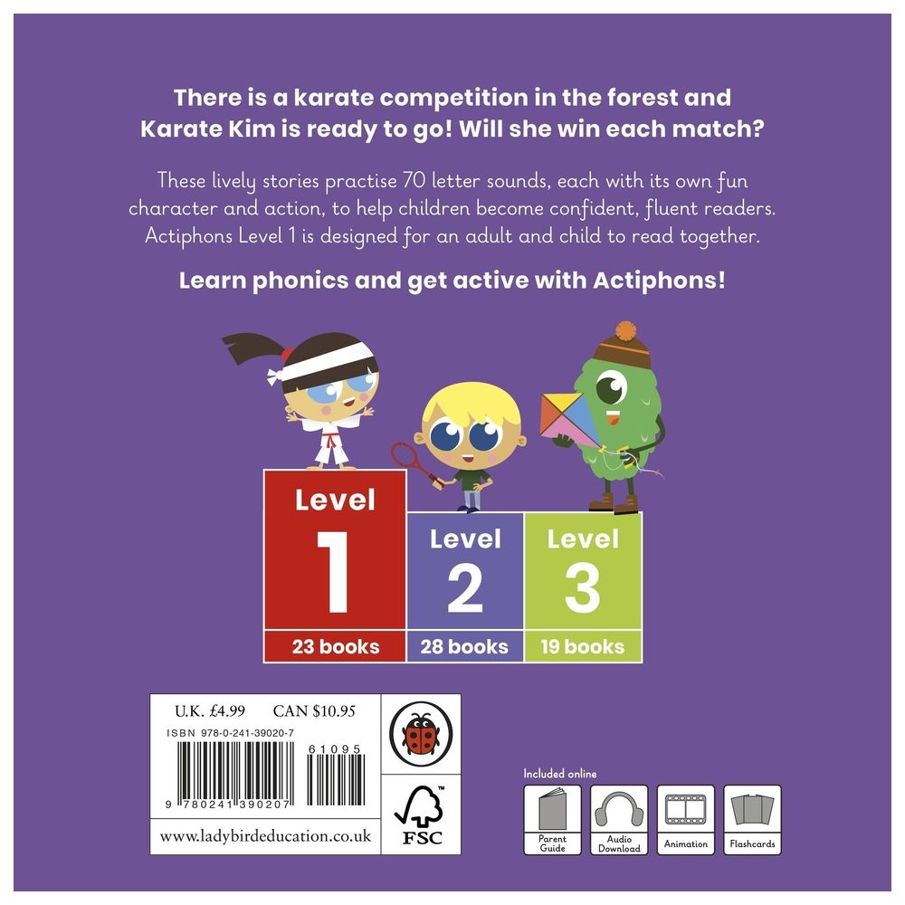  كتاب actiphons level 1 book 12 karate kim: learn phonics and get active with actiphons!