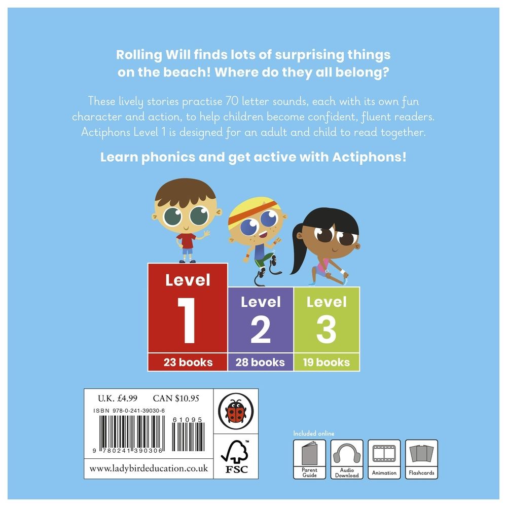  كتاب actiphons level 1 book 22 rolling will: learn phonics and get active with actiphons!