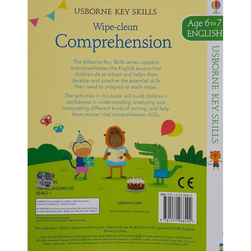 Usborne Books - Wipe-Clean Comprehension 6-7