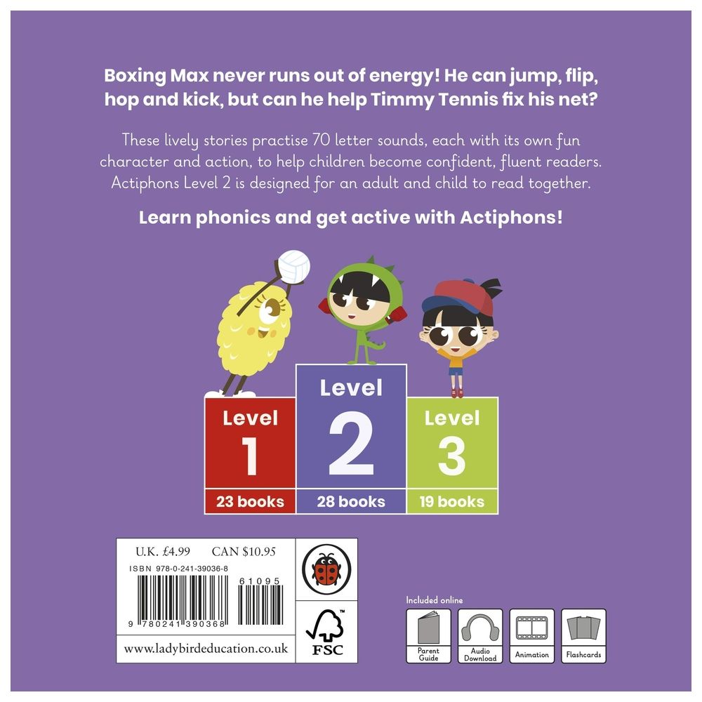  كتاب actiphons level 2 book 4 boxing max: learn phonics and get active with actiphons!