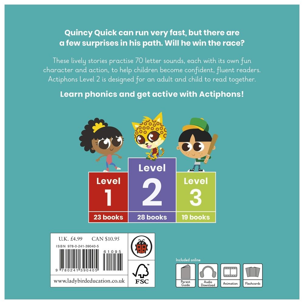  كتاب actiphons level 2 book 8 quincy quick: learn phonics and get active with actiphons!