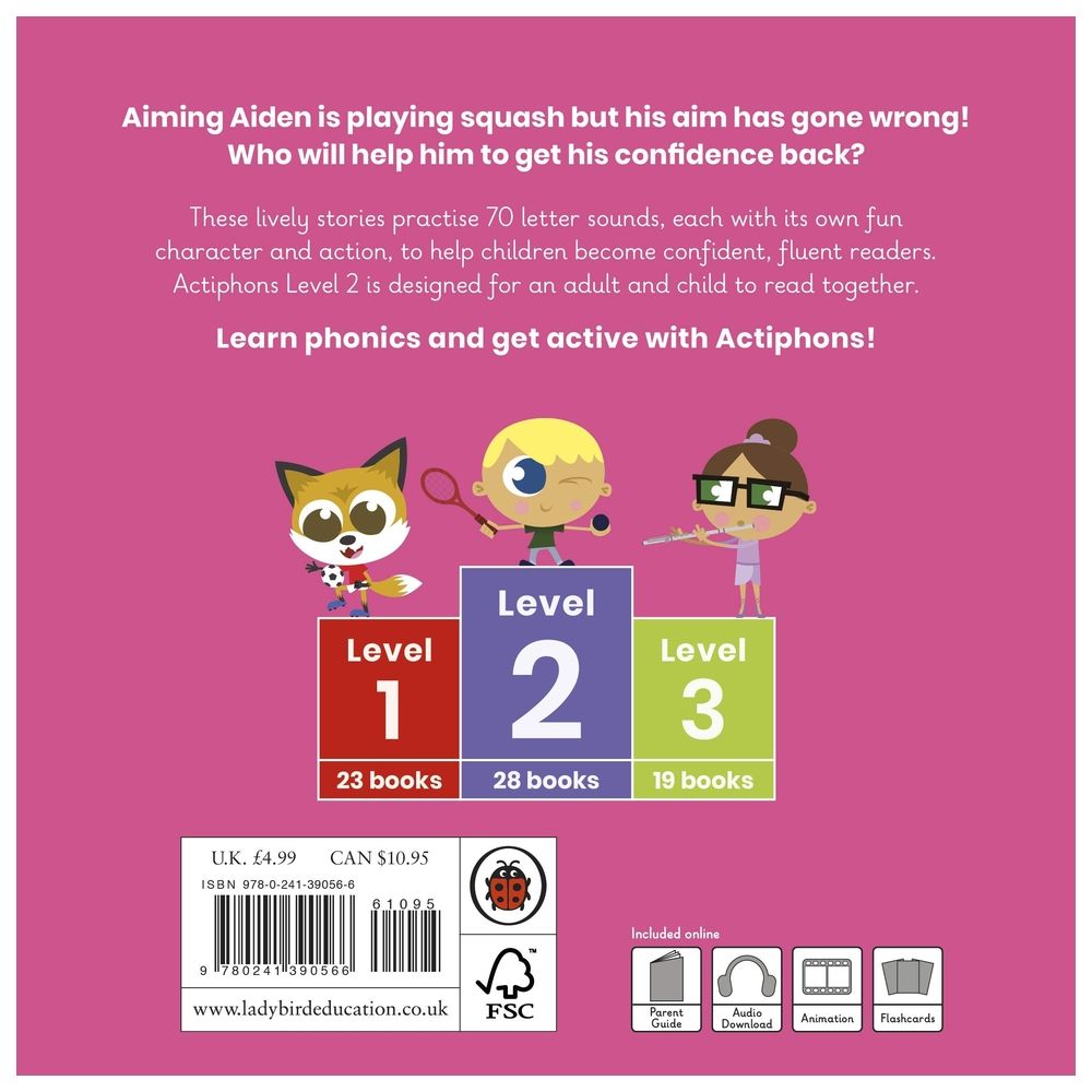  كتاب actiphons level 2 book 14 aiming aiden: learn phonics and get active with actiphons!