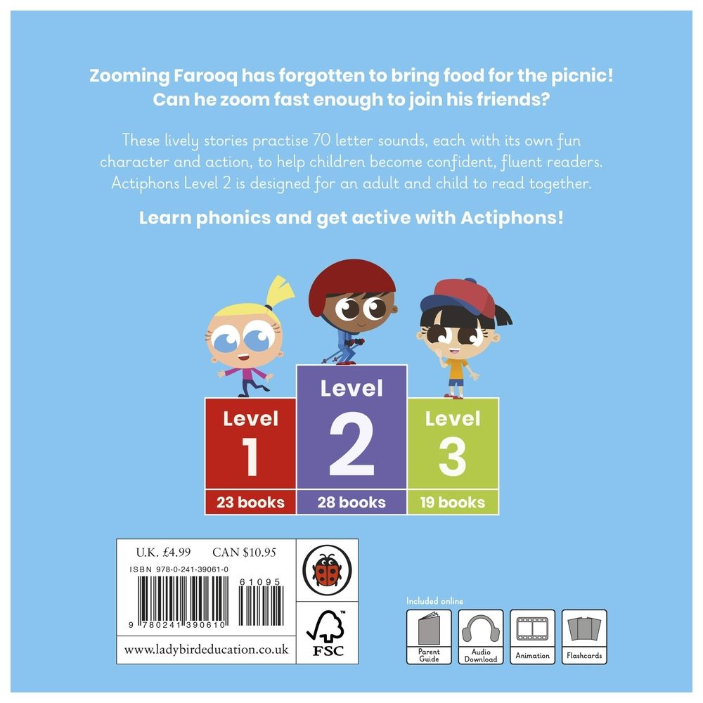 Actiphons Level 2 Book 18 Zooming Farooq: Learn Phonics And Get Active With Actiphons!