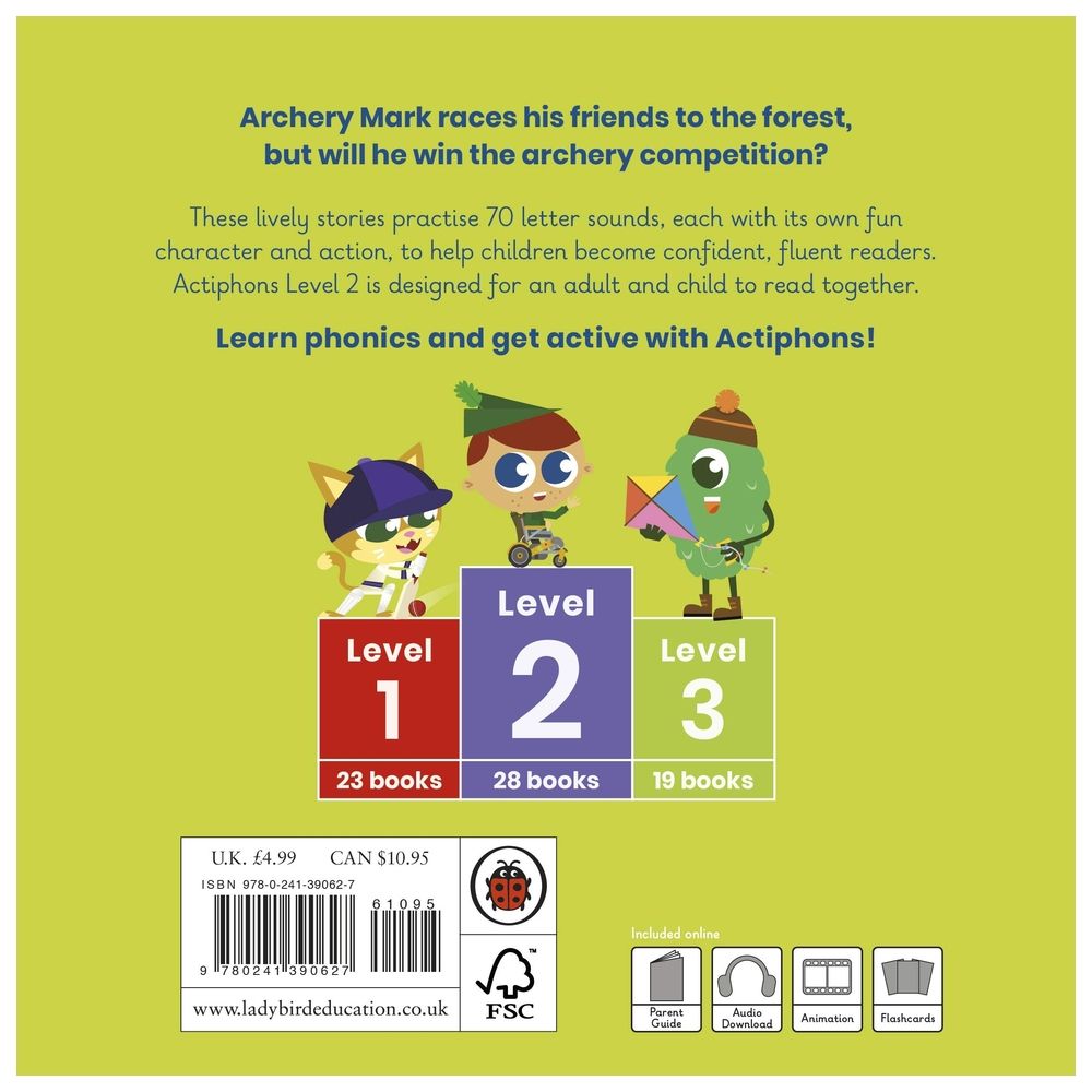  كتاب actiphons level 2 book 20 archery mark: learn phonics and get active with actiphons!