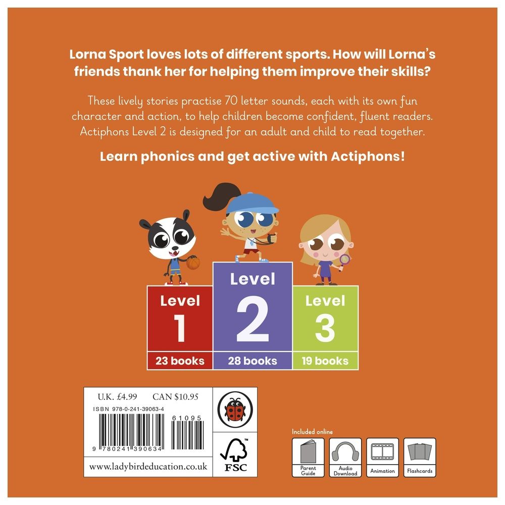  كتاب actiphons level 2 book 21 lorna sport: learn phonics and get active with actiphons!