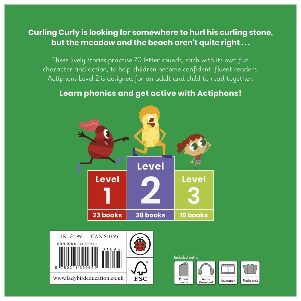  كتاب actiphons level 2 book 22 curling curly: learn phonics and get active with actiphons!