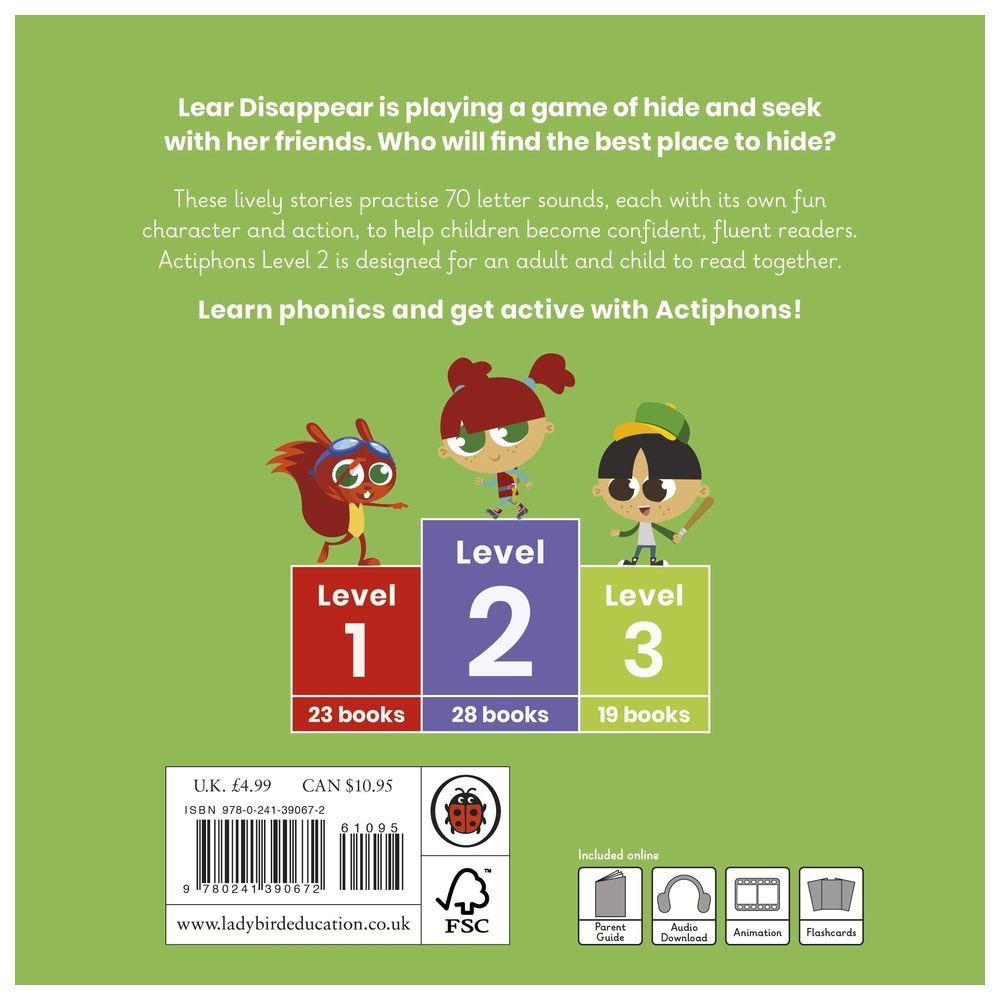  كتاب actiphons level 2 book 25 lear disappear: learn phonics and get active with actiphons!