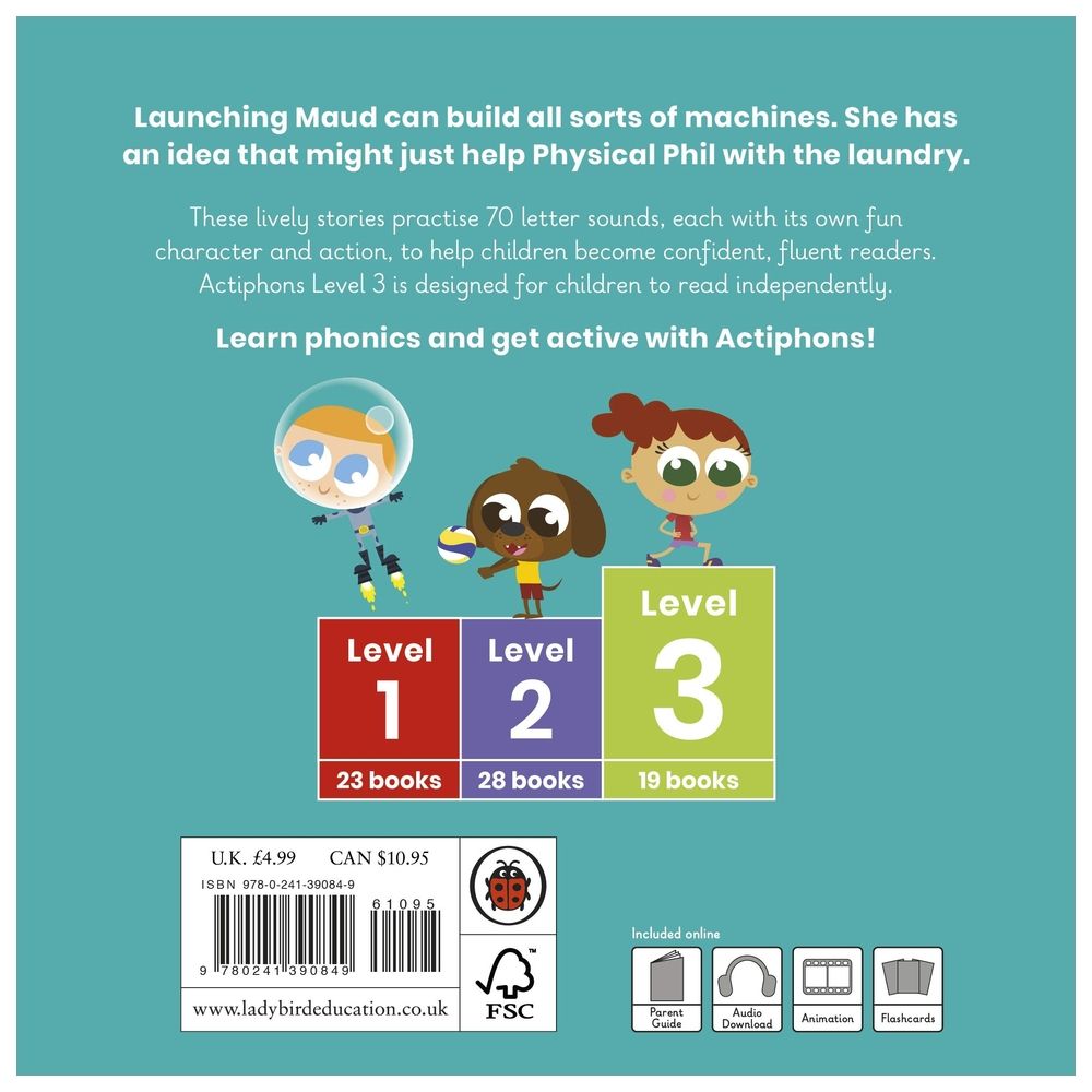  كتاب actiphons level 3 book 13 launching maud: learn phonics and get active with actiphons!